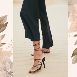 Cult Gaia Soleil Lace Up High Heel Sandals